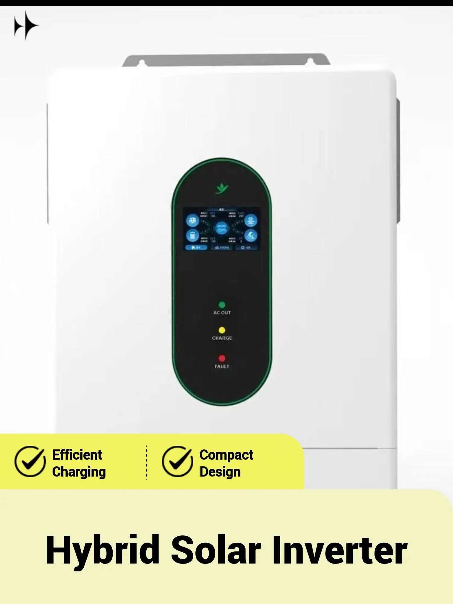 12000W DC48V to 110V/120V or 220V/240V Split Phase Hybrid Solar Inverter, 18000W PV Input & 250A Fast Charge, 120V/240V Off-Grid System, 2 MPPT, WiFi Monitor, 6-Unit Parallel, UL Listed for Home Battery Backup (Li-ion/Lead Acid)
