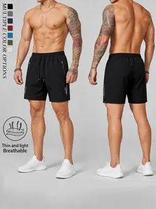Men's Ice Silk Quick-Dry Sports Shorts - Lightweight, Breathable Summer Sweat-Wicking Dry-Fit Multifunctional Shorts with Zippered Pockets, Casual Athletic Wear for Gym, Running, Available in Multiple Colors, Sweat-Wicking Men's Shorts, Dry-Fit Men's Shor