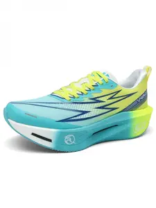 4-Color Real Carbon Plate Popcorn Racing Sporty Running Shoes, Breathable Upper, Full Carbon Plate, Cushion & Speed Boost