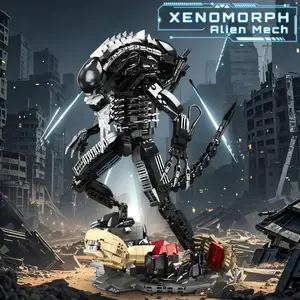 Xenomorph Jj9154 882pcs Moc Creative Alien Building Block Kit, Mutant Brick Assembly Toy for Kids, Ideal Game & Gift Set