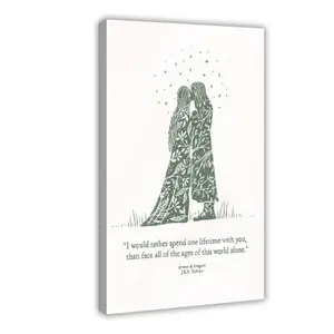 Aragorn And Arwen, Lord of The Rings Art, J.R.R. Tolkien Quote, LOTR Print Aragorn And Arwen, Lord of The Rings Art, J.R.R. Tolkien Quote, LOTR Print