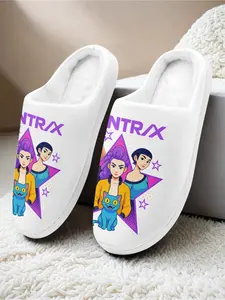 Kpo-p Hunter - Themed Women's Indoor Slippers: Plush - Lined for Winter Warmth, Featuring Cute Kpo-p Hunter Prints and Exceptional Comfort, Perfect for Cozy Home Wear