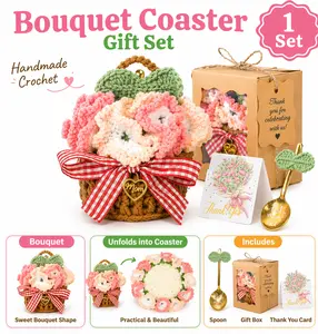 Everything She Needs to Feel Loved - Gift box · Crochet bouquet · Greeting card · Woven basket — ready to give, no wrapping needed