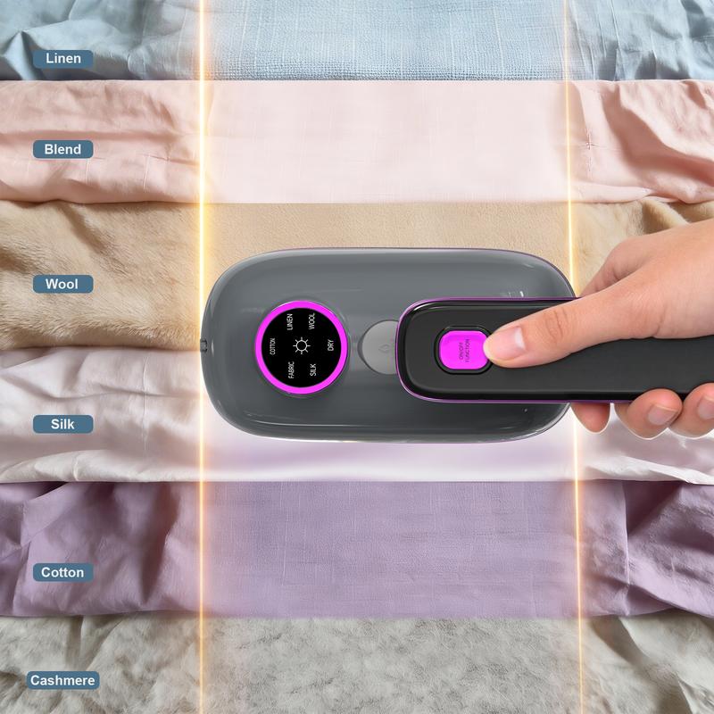 GREENYEE No Burns & 2X Faster | 150ml Smart Steam Iron | No Leaking 1000W, 6 Modes LED & 6.5" Wide Panel 2-in-1