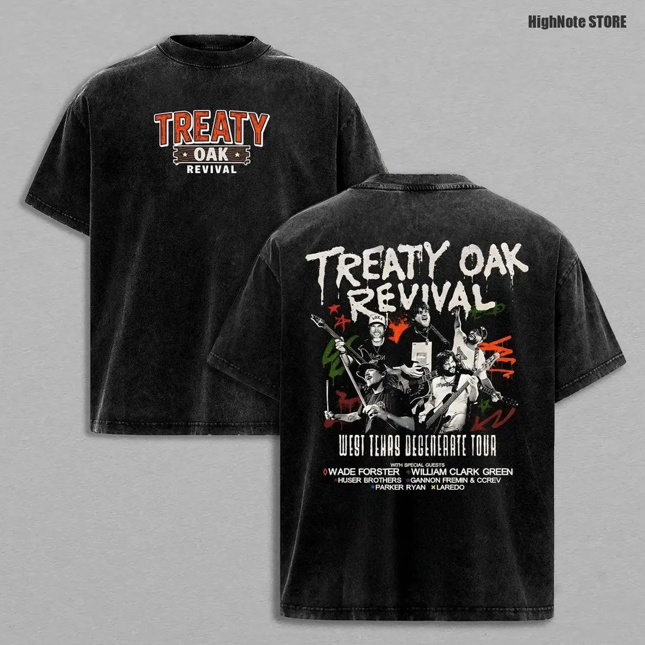 Treaty Oak Revival Shirt Vintage Acid Washed Oversized Graphic T Shirt, West Texas Degenerate Tour Country Rock Band Tee, Southern Aesthetic Streetwear Heavy Cotton Soft Unisex Top, Men Wear Pump Cover, Country Music Fan Gift HB8