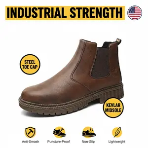 Everyday Splash-proof Smash-proof Puncture-proof Breathable Safety Shoes Unisex Chef Work Shoe Waterproof Anti-slip Durable Outdoor Comfortable for Security Guards Patrol Officers and Event Management Men Women Energy Return