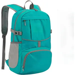 Packable Daypack Backpack: 25L Ultra Lightweight Day Pack for Women Men - Small Compact Folding Back Pack for Outdoor Sport Cycling Camping Travel Trip - Turquoise