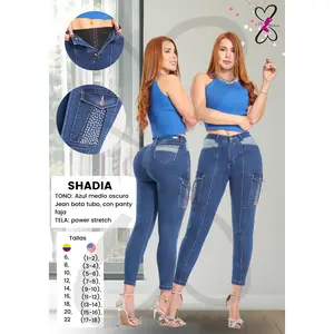 Shadia Colombian Jean with Internal Girdle style 180 panty | 1 button design