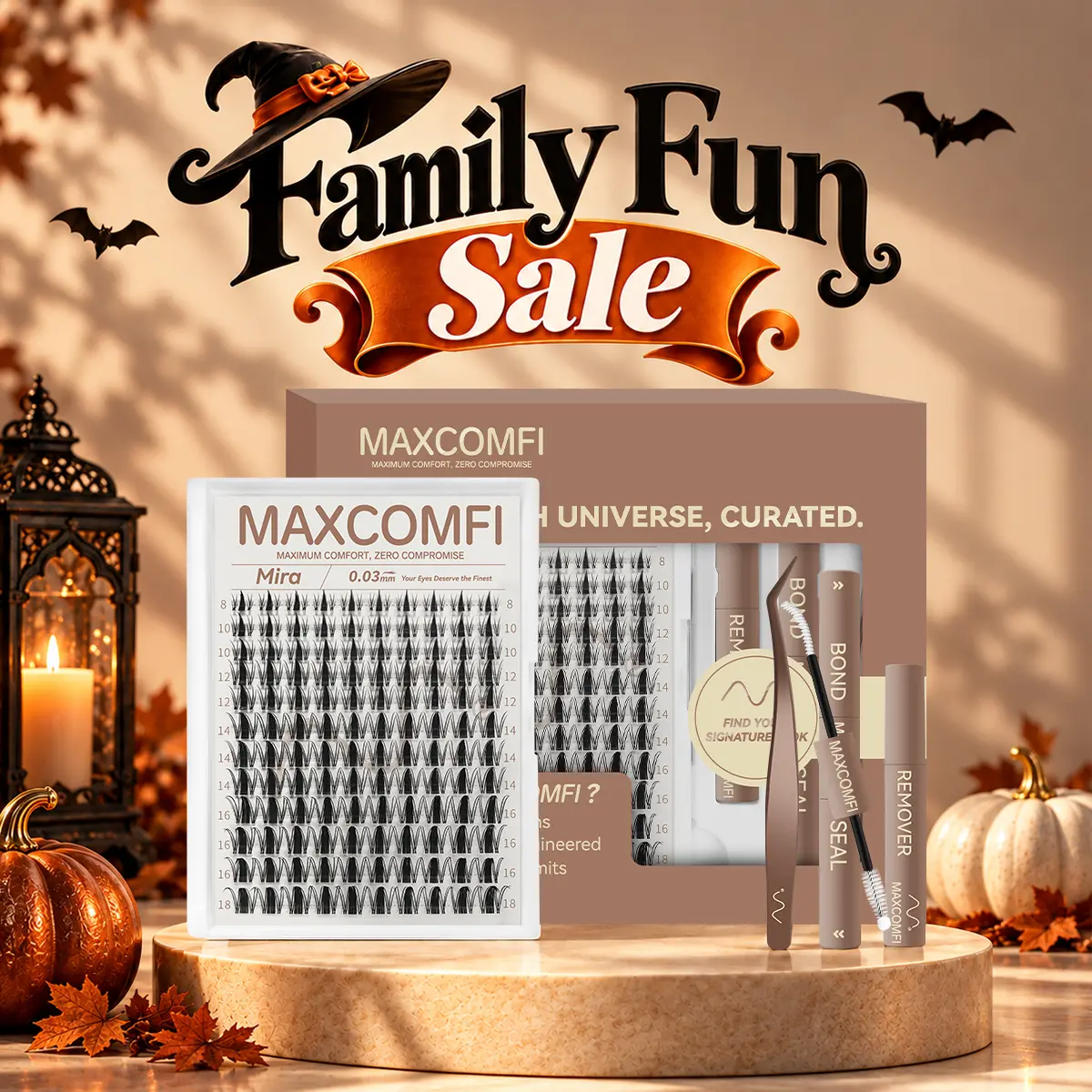 MaxComfi Mira Manga Lash Clusters - Makeup False Eyelashes for Beginners, 0.03mm Thin Soft Band Waterproof Eyelash Extensions, Long-Lasting Natural for Daily Makeup Wear,familyfun