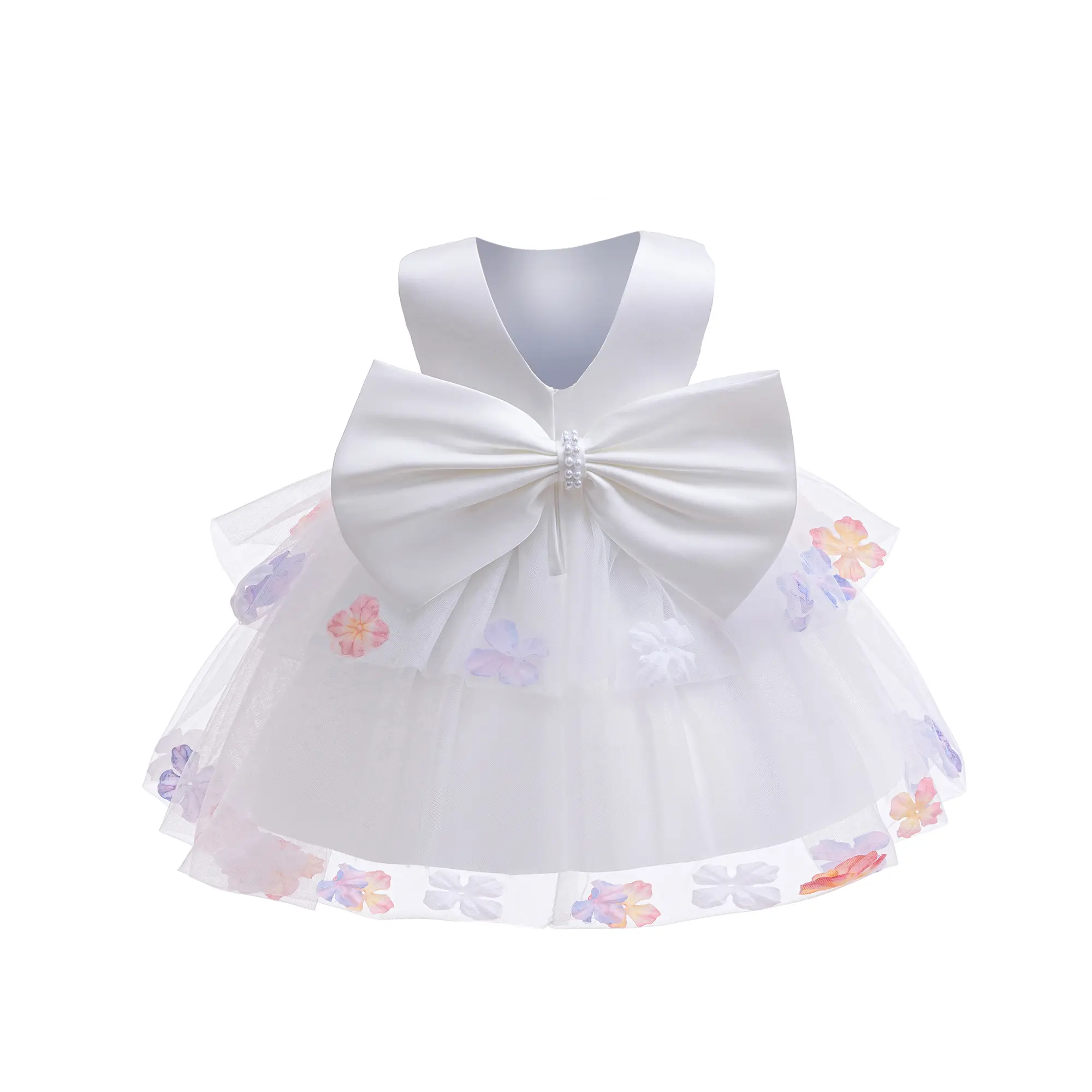 Party Fancy Prom Lace Luxury Flower Baby Girl Dress Birthday New Design Tulle Ball Gown Casual Beaded Bow  Formal Baby Girls Pageant Princess Satin Elegant Beautiful Sleeveless Wedding Kids Dresses Fashion Floral Cute original cinderella pink clothes