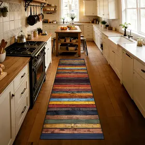 Machine Washable 2x10 Runner Rug  – Soft Comfort Modern Style Hallway Runner Rug, kitBedroom Decor Rug ,Easy Clean,Anti-slip Bottom,Rubber Backing, Low Pile Wool Distressed Carpet for Kitchen, Laundry, Bedroom, Entrance Rug