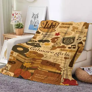 Gilmore Girls Themed Flannel Blanket in Soft Polyester Fabric, Bedroom Decor Fun Nap Blanket,Multi-Purpose Use for Napping, Perfect Gift for Friends and Family Soft Comfortable Sofa Blanket