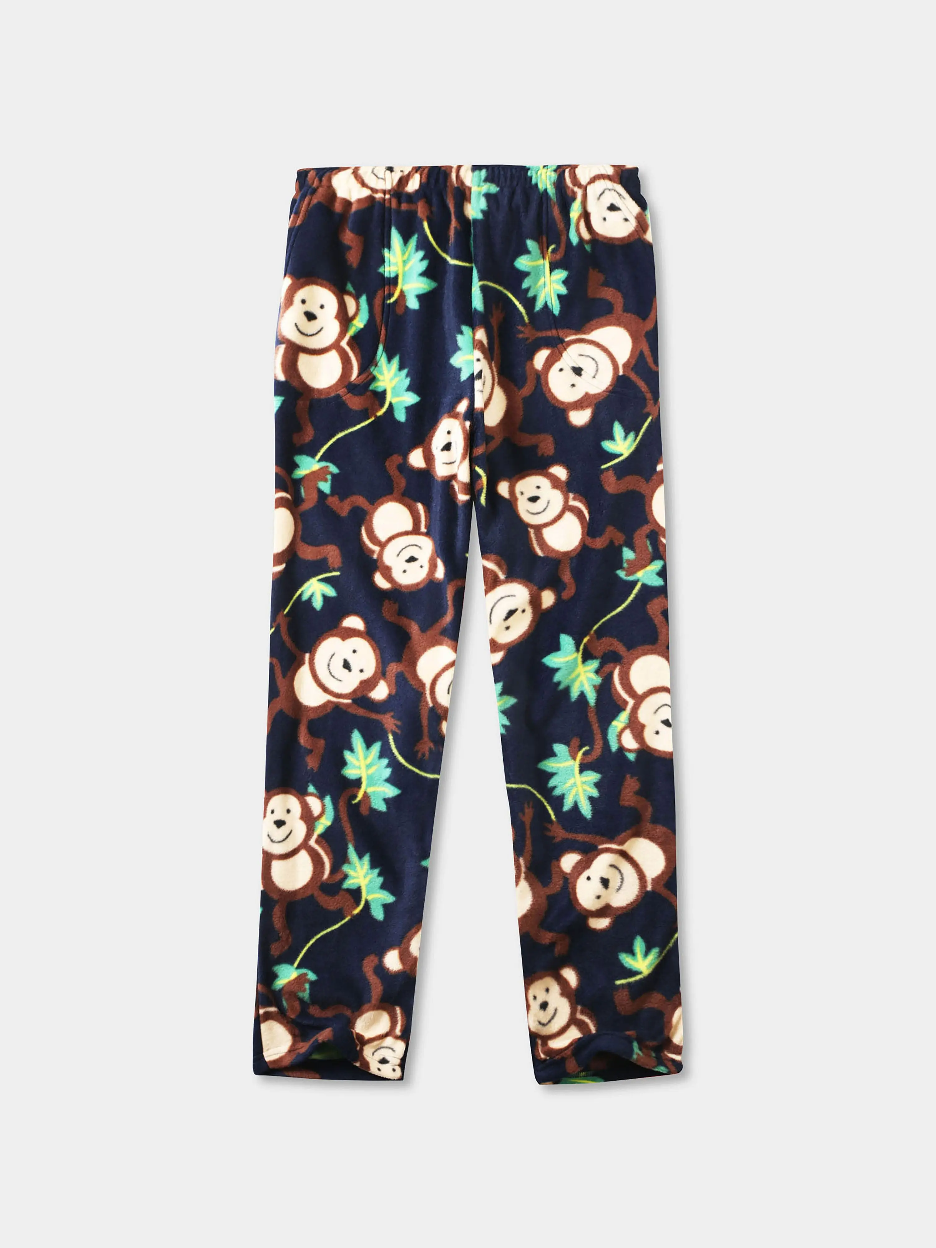 Men's Monkey Print Fleece Pajama Pants