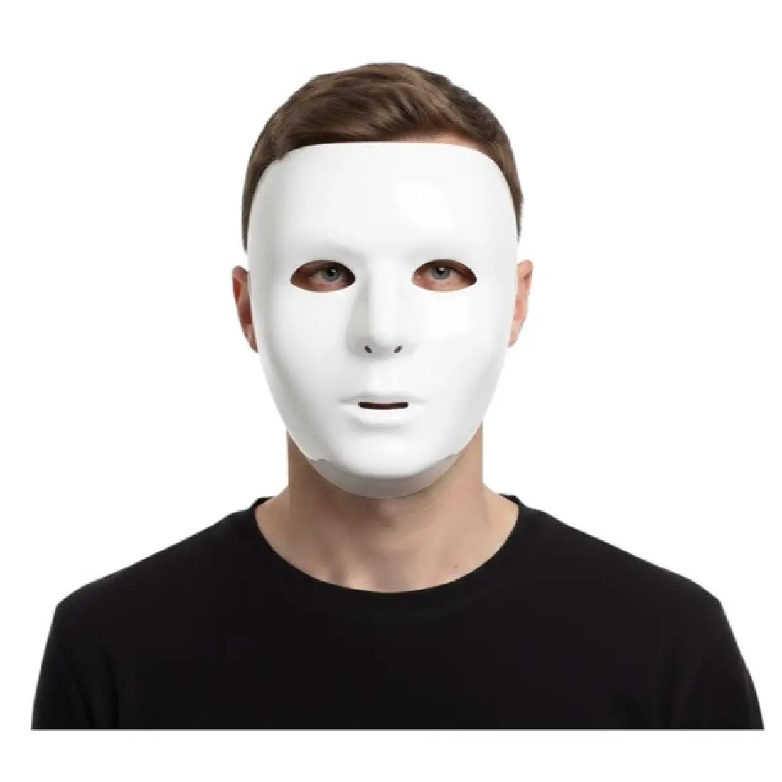 White Blank Mask - Plastic - Costume Accessory - One Size