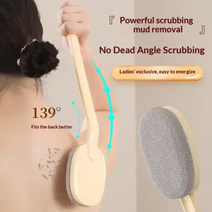 Long Handle Bath Brush Painless Back Scrubber No Need for Help Bath Brush Bath Back Scrubber Luxury Bath Brush