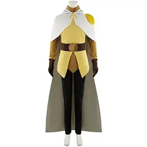 The Owl House Hunter Cosplay Golden Guard Costume with Cloak Outfit Suit for Men