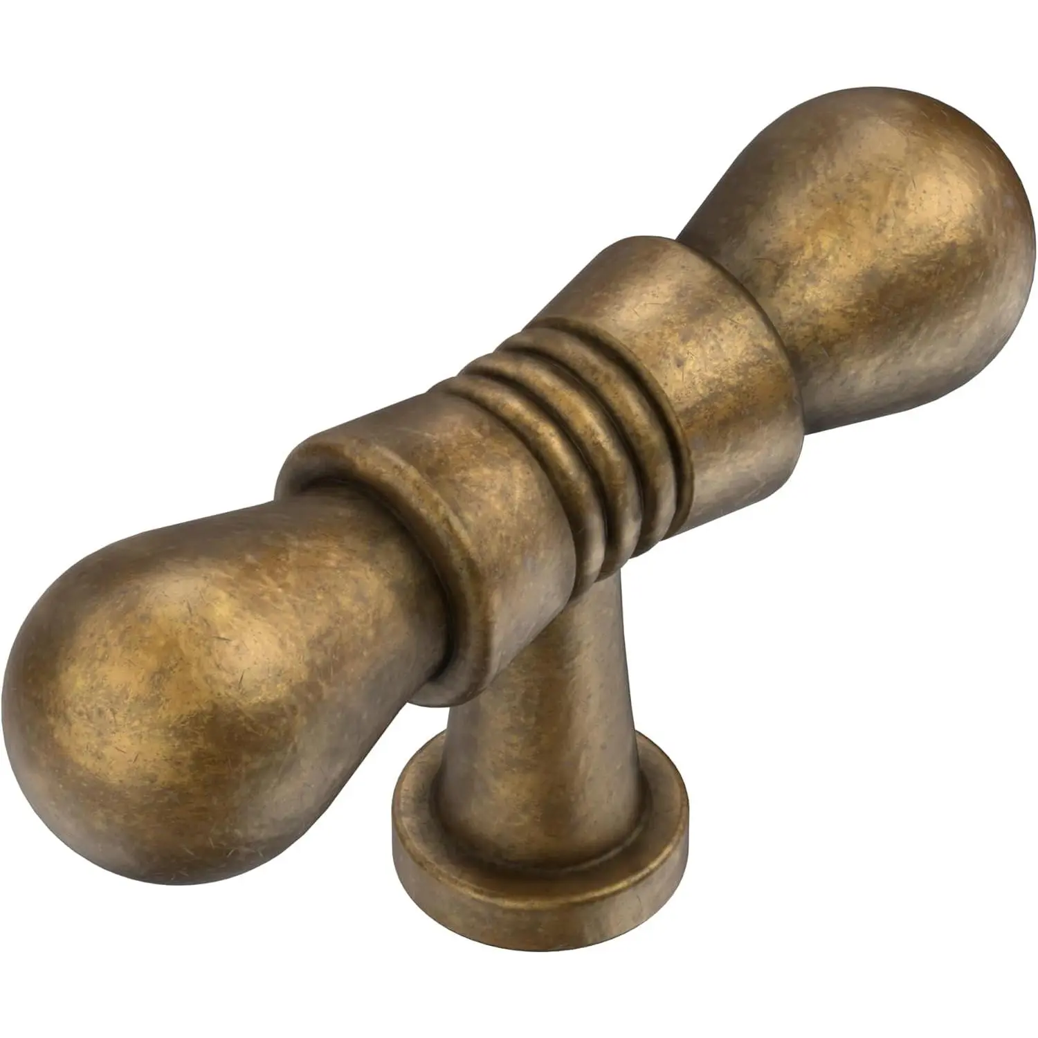10 Pack Antique Brass Cabinet Knobs, 1.1 Inch(28mm) Diameter Cabinet Handles Kitchen Hardware for Cabinets and Drawers AL6098