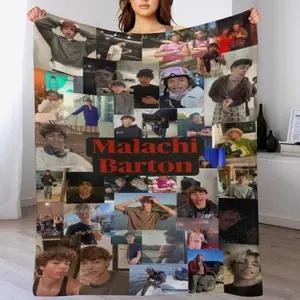 Malachi Barton Plaid Throw Blanket Ultra Soft Vibrant Print All Season Cozy For Home Office Bed Sofa Gift For Fans