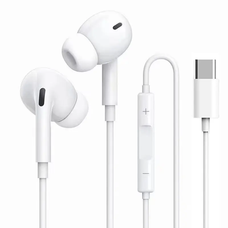 S03 USB Type-C Wired Earbuds In Ear Design for iPad Pro iPhone 15 Series, HiFi Stereo Sound with Mic Volume Control, Universal Android Compatible