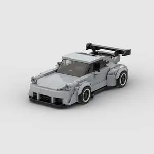 Gray Porsche 911 Building Blocks Car Model, 354pcs/set Car Model Building Blocks, Creative Desktop Ornament, Birthday Gift for Kids, Model Car Kit, Building Block Sets, Vehicle Brick, Buildable Blocks Kit