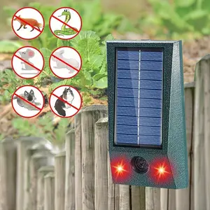 Solar Powered Ultrasonic Rodent Repeller, Rabbit Repellent Outdoor, LED Flash Bird Deterrent, Dual Power Mode Type-C/solar, Outdoor Insect Repellent Device