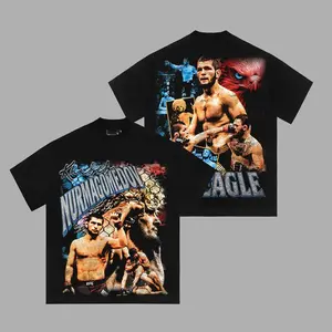The Eagle Khabib Nurmagomedov The Undefeated King UFC Champion Cotton T-Shirt Dagestan Power, Dagestan Nation Shirt, UFC Fans Shirt, UFC Icon Outfit