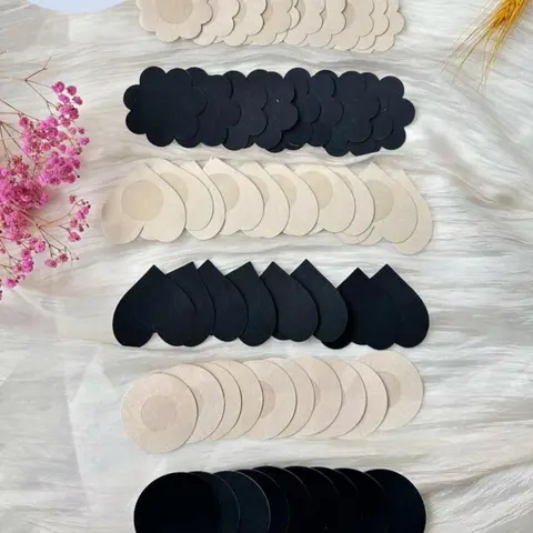 Women's 30 Pairs Plain Disposable Adhesive Nipple Cover, Breathable Invisible Breast Nipple Stickers, Underwear Lingerie Accessories for Women Basic, Womenswear, Minimalist