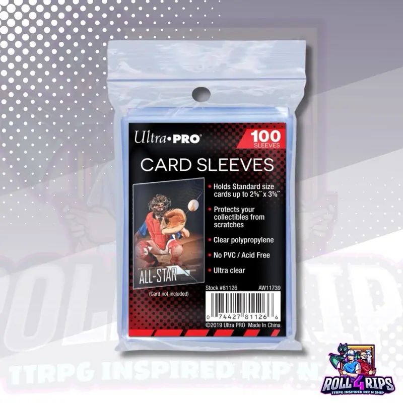 Pokemon Card Sleeve Ultra PRO 100 Standard Soft Penny Card Sleeves  Clear,  35pt, For Pokemon & YuGiOh