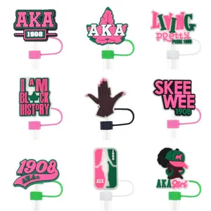 9 Piece Aka Straw Caps, Silicone Straw Covers, Compatible with Stanley 20 30 40 Oz Cups, Dustproof Straw Lids for Stanley 30-40 Oz Flat Bottom Bottles