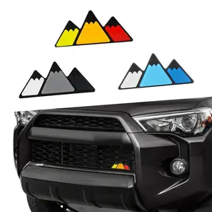 Tri-color Snow Mountain Grille Badge Emblem Decoration Accessories Fit for Toyota Tacoma 4Runner Tundra Sequoia Rav4 Highlander