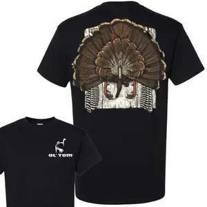 Oltom Turkey Fan Tail T-Shirt, Turkey Hunting,  Gobbler Feather Display Tee, Turkey Hunting Graphic Tee, Rustic Outdoors Shirt, Camo Shirt, Hunting Hoodie Gift For Him