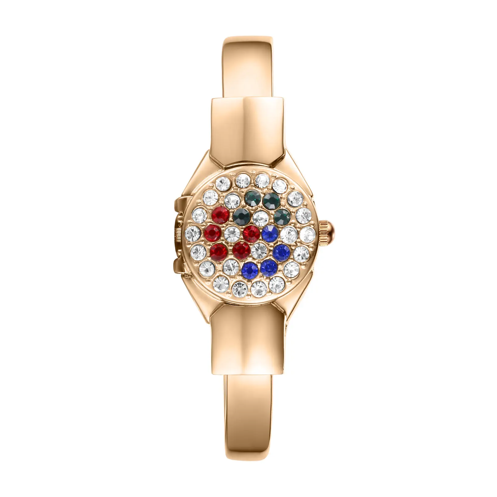 OIDEA Women's Vintage Cuff Bracelet Watch, Bling Flip Top Analog Quartz Wrist Watch with Rhinestone Diamond Accents summerwins,summerwins