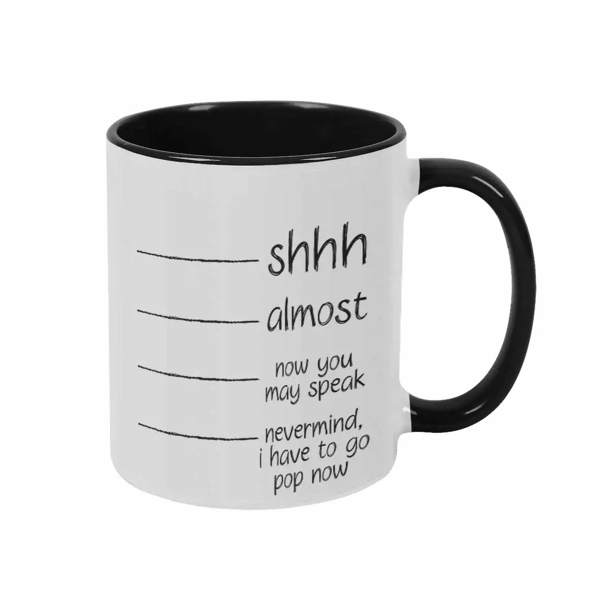Funny Bathroom Quote Mug 11oz 15oz Shhh Almost Now You May Speak Nevermind I Have To Go Poop Now Print Ceramic Coffee Cup Dishwasher Safe Office Restroom Home Gag Gift