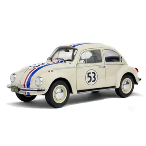 Solido 1973 Volkswagen Beetle 1303 - Racer No 53 "Herbie" White 1:18