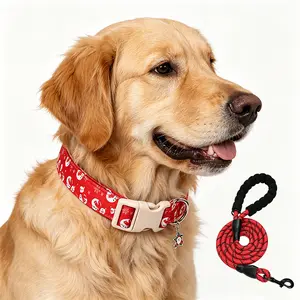 Christmas Dog Collar with Santa Claus Pattern for Small, Medium & Large Dogs, Cute Adjustable Holiday Pet Collar for Boy & Girl Dogs escape proof