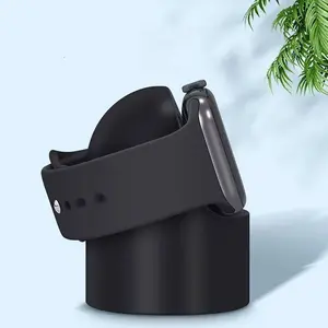 Wireless Charging Stand with 2 Zip Ties (3 Counts/set), Creative Desktop Storage Soft Rubber Stand, Universal Wireless Charging Stand for Apple Watch, Xiaomi, Huawei, Honor, OPPO, Vivo, Samsung