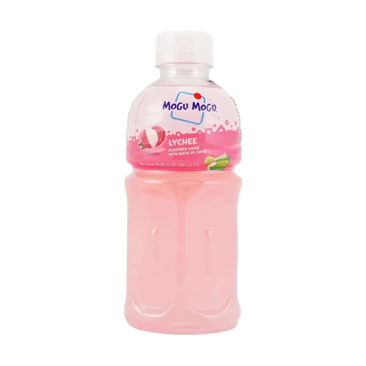 Mogu Mogu Lychee Drink with Nata de Coco - 320ml Thai Juice Beverage, Authentic Flavor, K-Pop Idol Favorite