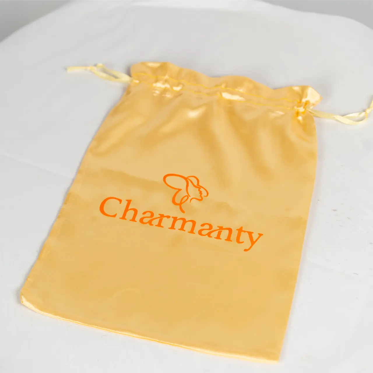Charmanty Silk Drawstring Bag - 1-Count Jewelry Organizer for Fashion Accessories, Human Hair Extensions Storage Organization