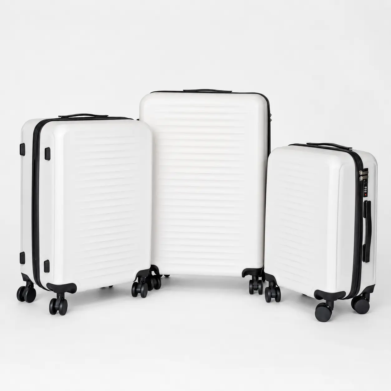 Fahuac 3-Piece ABS Plastic Hard-Body Luggage Set - 20"/24"/28" Synthetic Large-Capacity Carry-On & Checked Luggage, 23.00 lbs, TSA Combination Padlock, 4 360-Rotation Wheels, Smooth Rolling, Expandable