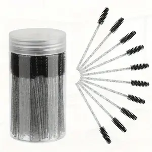 Disposable Eyelash & Eyebrow Brush, 50pcs Eyelash Spoolie Brushes, Mascara Wands Makeup Brushes, Eyelash Tools, Eyelash Extensions Brush, Portable Travel Lashes Makeup Stick for Summer Makeup