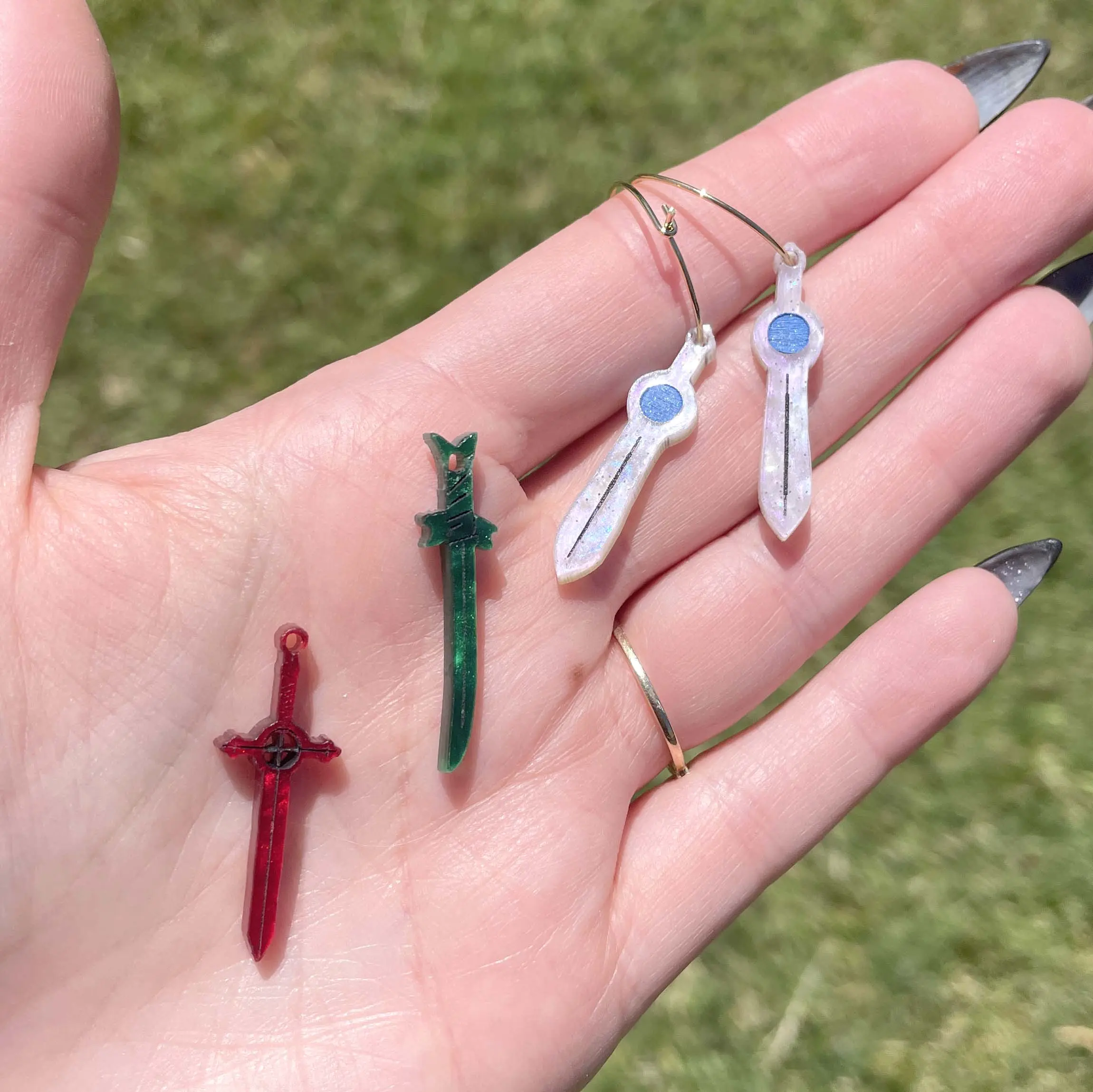 Mini Swords - Interchangeable Charm Earrings
