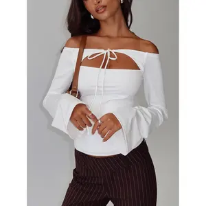 Nevah Long Sleeve Top White