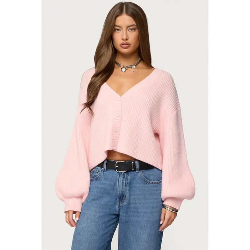 Sabrina Chunky Knit Cropped Cardigan