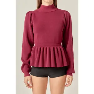Peplum Sweater Blouse
