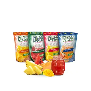 Klass Aguas Frescas | Drink Mix Tropical Variety Pack | Watermelon, Cantaloupe, Mango & Pineapple Drinks Flavors | From Natural Sources, No Artificial Flavors, With Vitamin C (Makes 7 to 9 Quarts) 14.1 Oz Family Pack (4-Pack)
