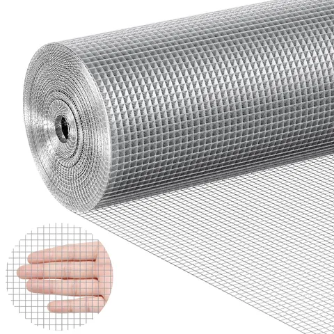 【Summerfinds】VEVOR Hardware Cloth 1/4 inch 48in x 50 ft 23 GaugeHot Dipped Galvanized Wire Mesh RollChicken Wire FencingWire Mesh for Rabbit CagesGardenSmall Rodents, Protection, Animal Guard, Durable
