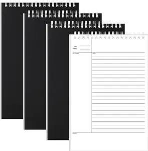 4 Pack Steno Notebooks, 6x9 Inches, 320 Sheets (80 Sheets/pad), Top Spiral Ruled Writing Pads for School Office Business, Ideal for Students Teachers & Note Taking