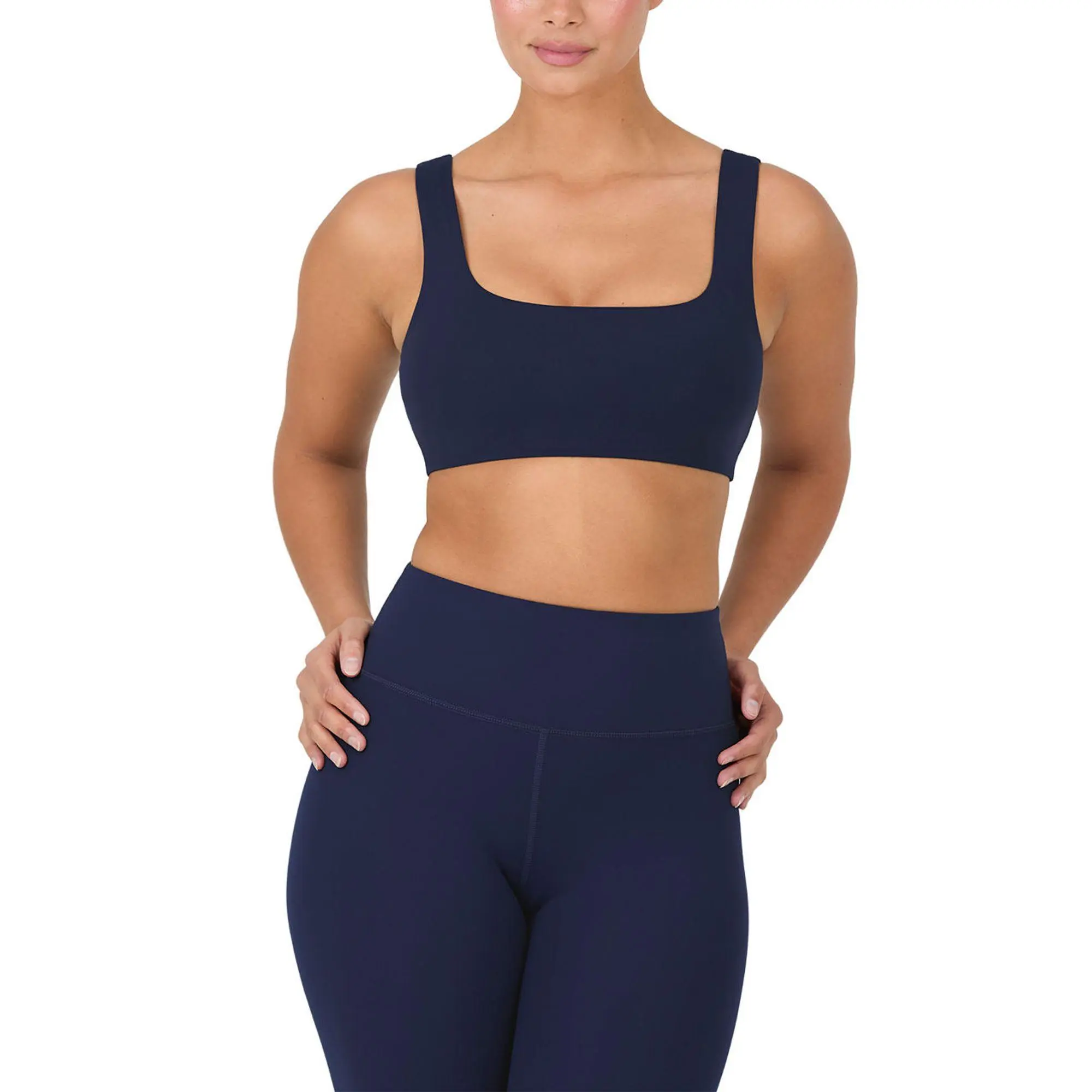 Yitty Active Square Neck Sports Bra for Women, Low Impact Wireless Workout Bra, Non-Padded, Yoga Gym