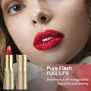 Shimmering Lipstick Radiant Shine and Starlight Moisturizing Long-Lasting Lip Makeup Glossy and Bright Lips Perfect for Halloween Valentine's Party Gift