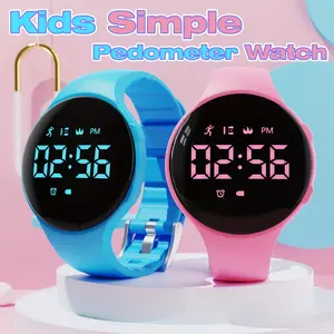 Boys And Girls LED Pedometer Watch, Digital Steps Tracker, Vibrating Alarm Clock, Stopwatch